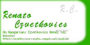 renato czvetkovics business card